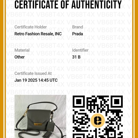 PRADA Gray Calf Skin Leather Small Ingrid TopHandle Crossbody Made in Italy - Picture 2 of 12